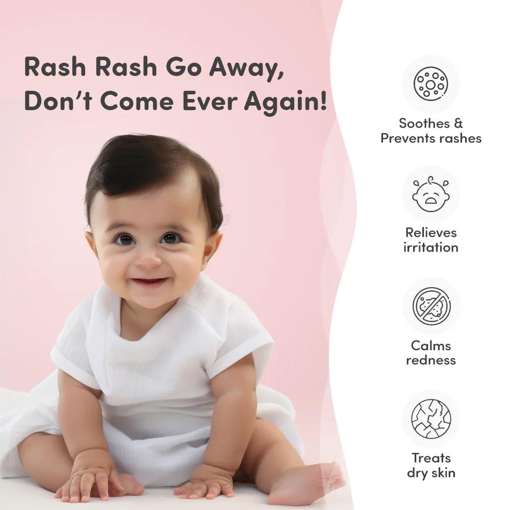 Baby Rash Diaper Cream | Made Safe Certified | Heals rashes & irritation| Soothes skin inflammation | Can be used daily | Safe for Newborn - 50gm