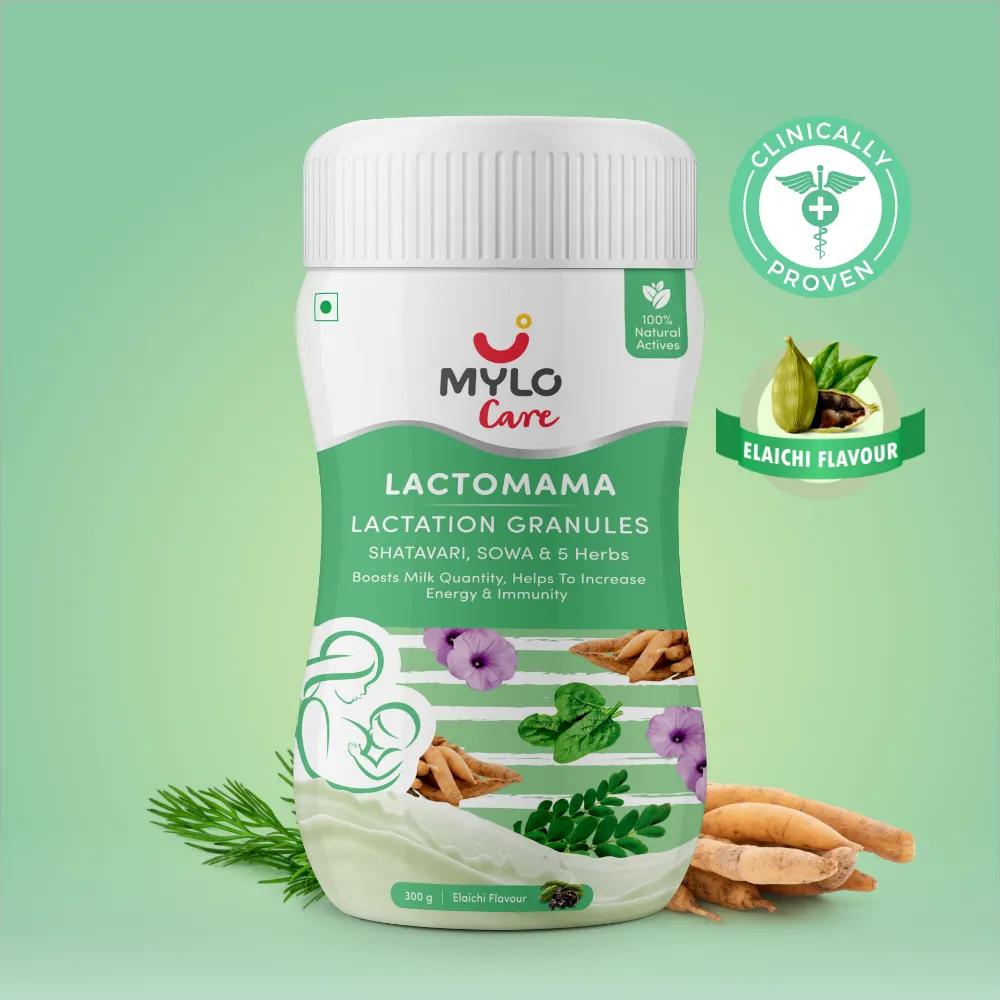 Mylo LactoMama | With Shatavari, Sowa & 5 herbs | Natural Supplement for Boosting Breast Milk Production | 100% Safe Ingredients | 300g