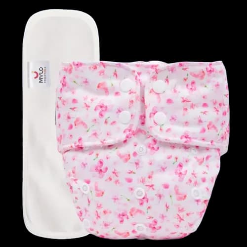 Adjustable & Reusable Cloth Diaper - Cherry Blossom - Pack of 1