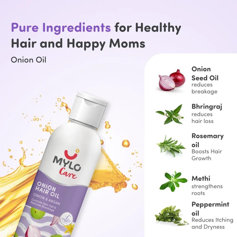 Pre & Post Pregnancy Hairfall Oil & Shampoo with Onion - 200 ml each