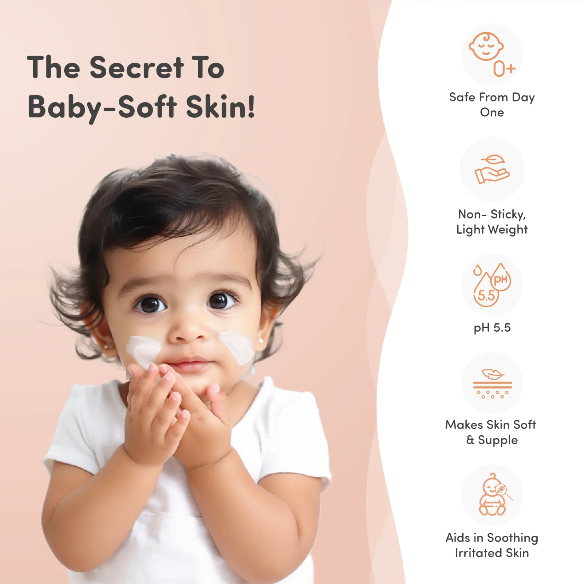 Baby Cream for Face 100 gm | Dermatologically Tested | Made Safe Australia Certified | Nourishes and Brightens Skin | Soothes Skin Irritation