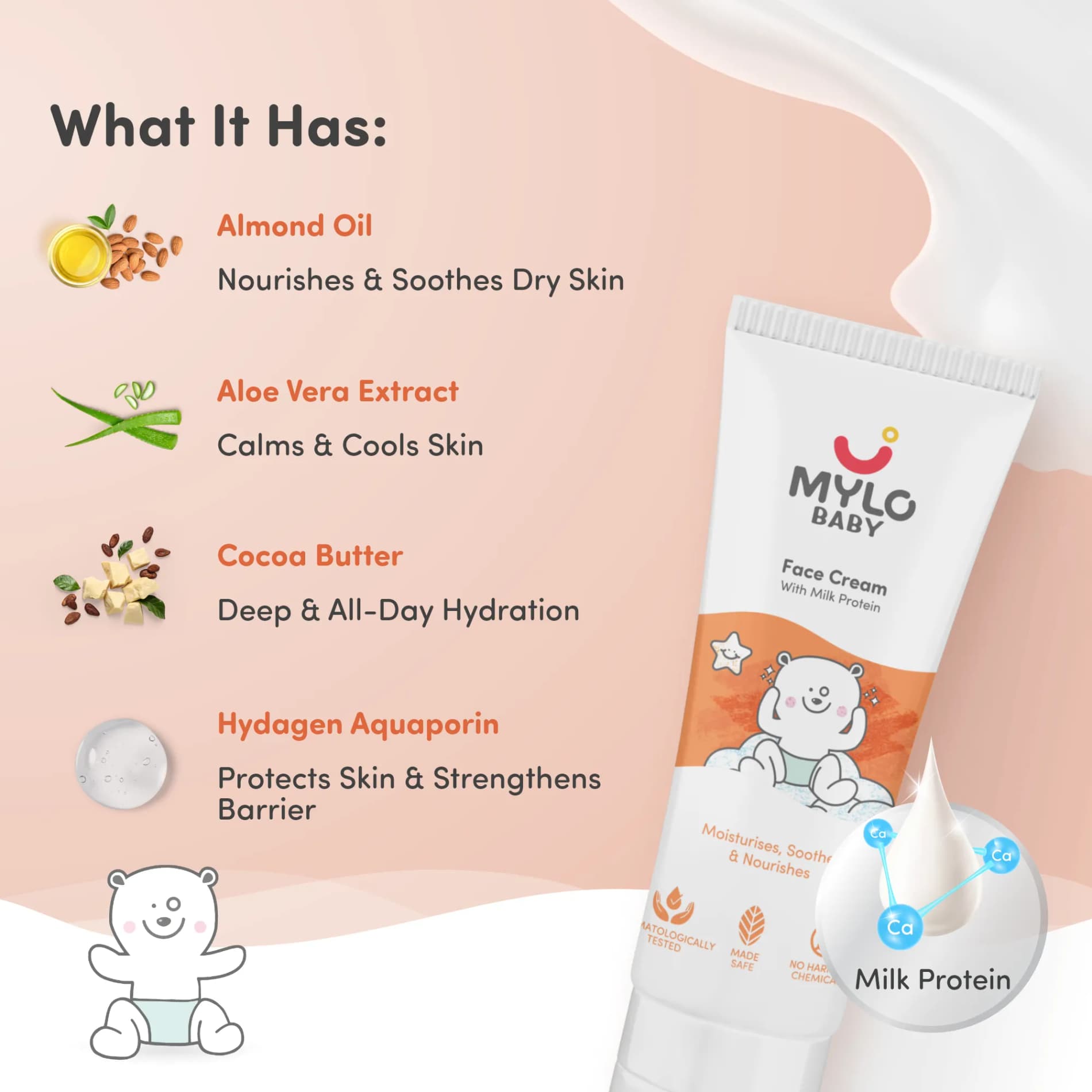 Baby Cream for Face 100 gm | Dermatologically Tested | Made Safe Australia Certified | Nourishes and Brightens Skin | Soothes Skin Irritation