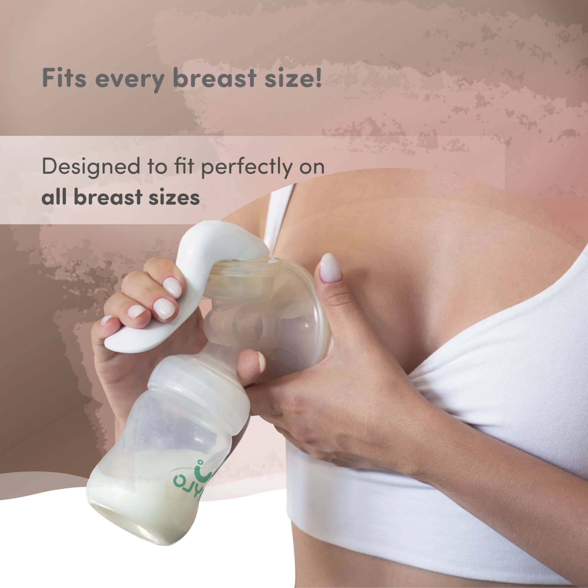 Manual Breast Pump For Feeding Mothers | Anti Colic & BPA Free | Compact & Lightweight | Easy to hold | Easy to Clean | With Bottle (150 ml)