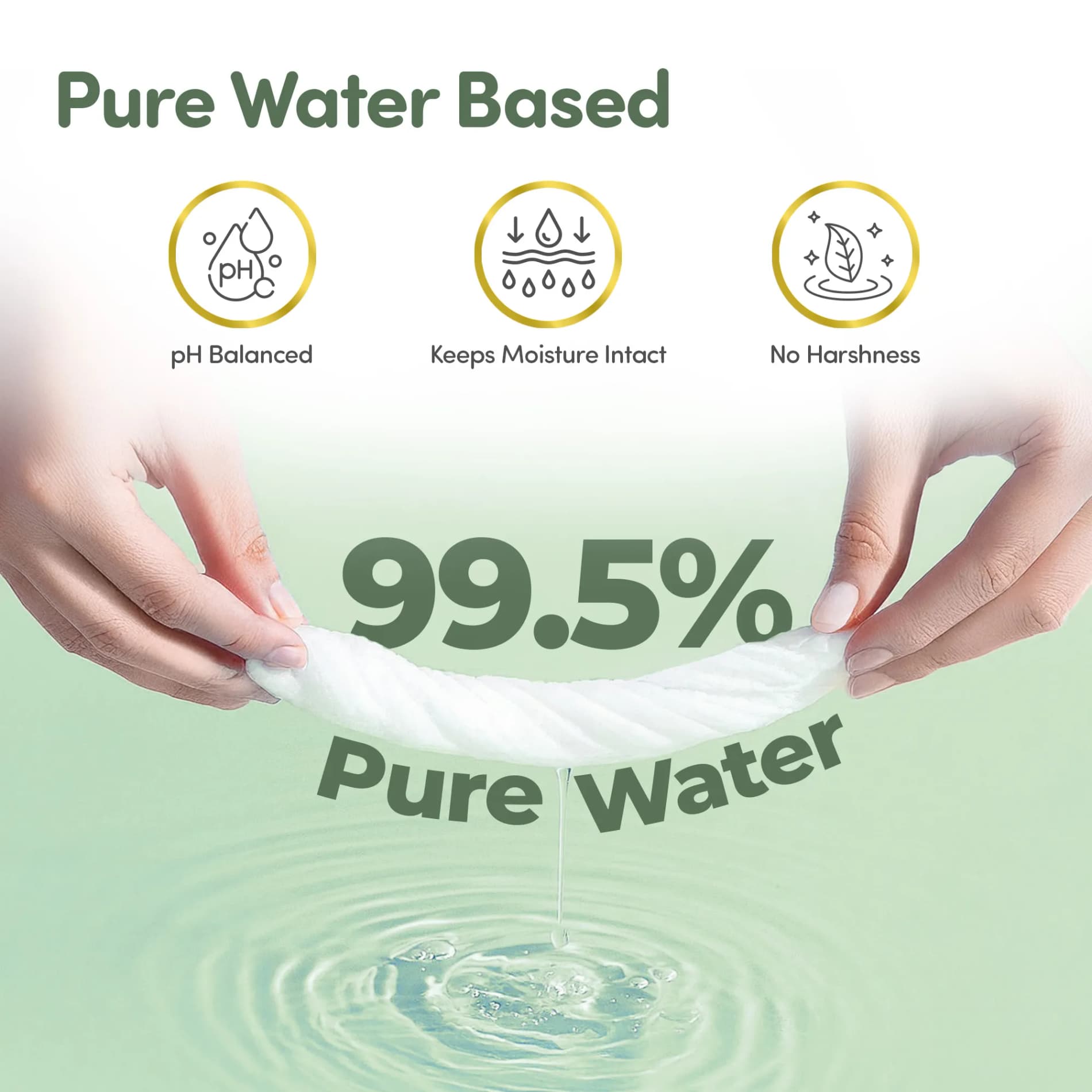 Mylo Baby 100% Plant-based Premium Wipes with 99.5% Pure Water & Calendula Extract - Pack of 1