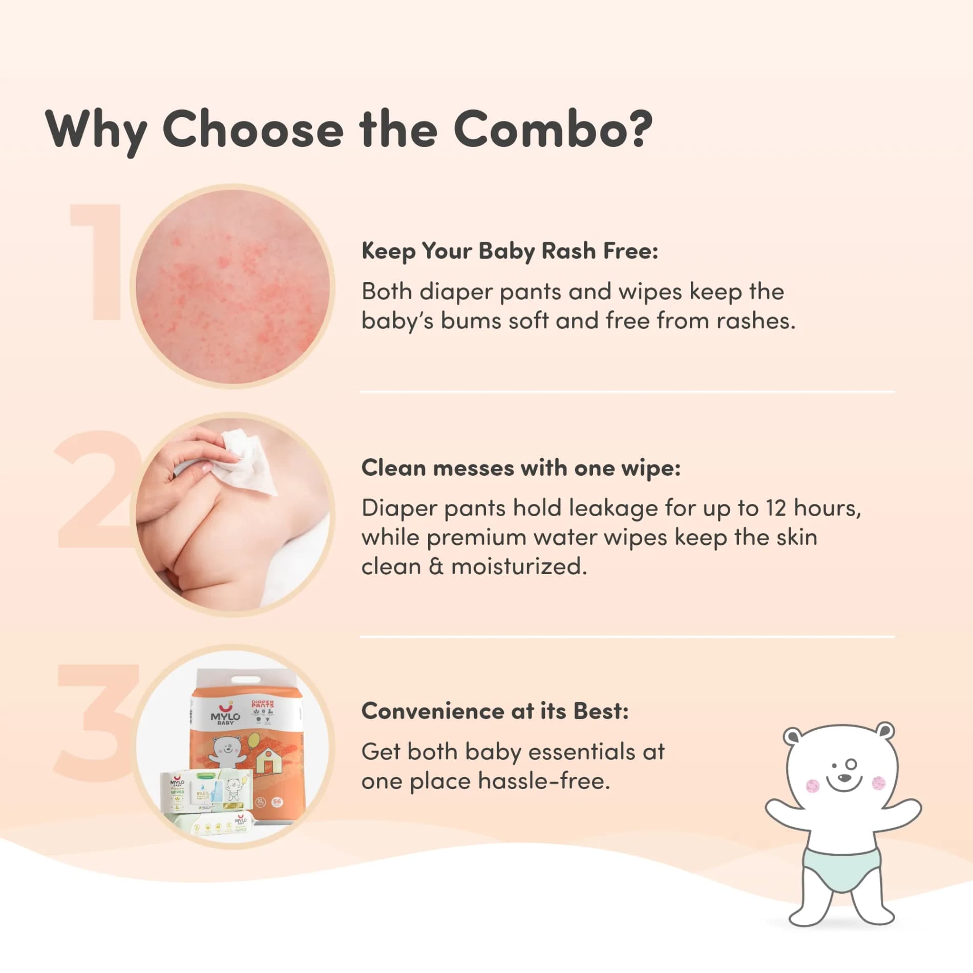 Baby Diaper Pants Extra Large (XL) Size 12-17 kgs (Jumbo Pack) + 99.5% Ultra Pure Water- Based Premium Wipes (Pack of 2)