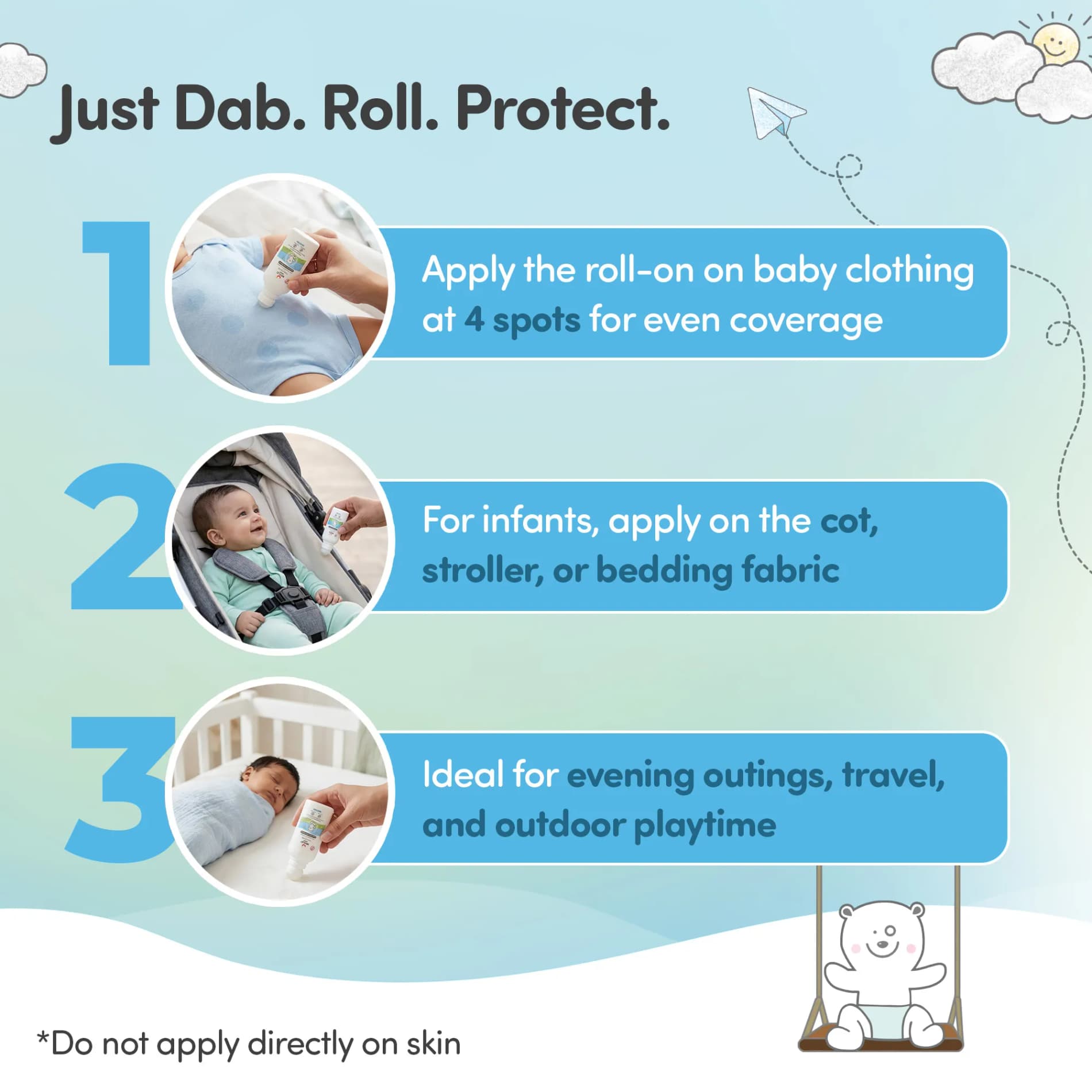Mylo Baby Fabric Roll-on with Lemongrass and Citronella (10ml)