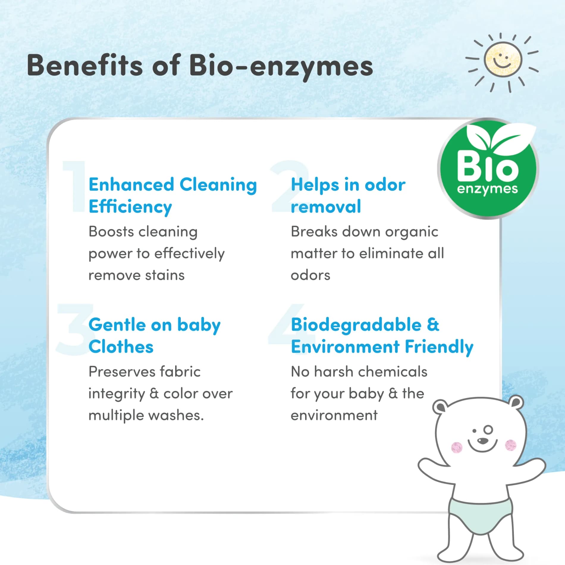 Baby Safe Liquid Detergent for Baby Clothes | Tough on stains | Gentle on clothes | Keeps Color & Softness Intact | Suitable for Front & Top Load Washing Machine | 180 ml