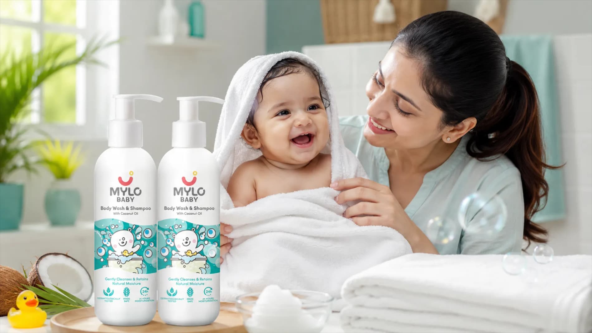 100% Baby Safe Body Wash & Shampoo - 200 ml | Pack of 2