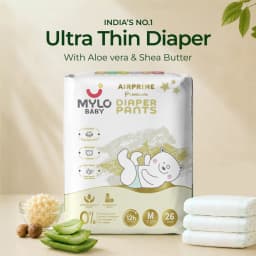 Mylo Airprime™ Premium Diaper Pants with Wetness Indicator - M(8-13 Kgs) - 26 Count