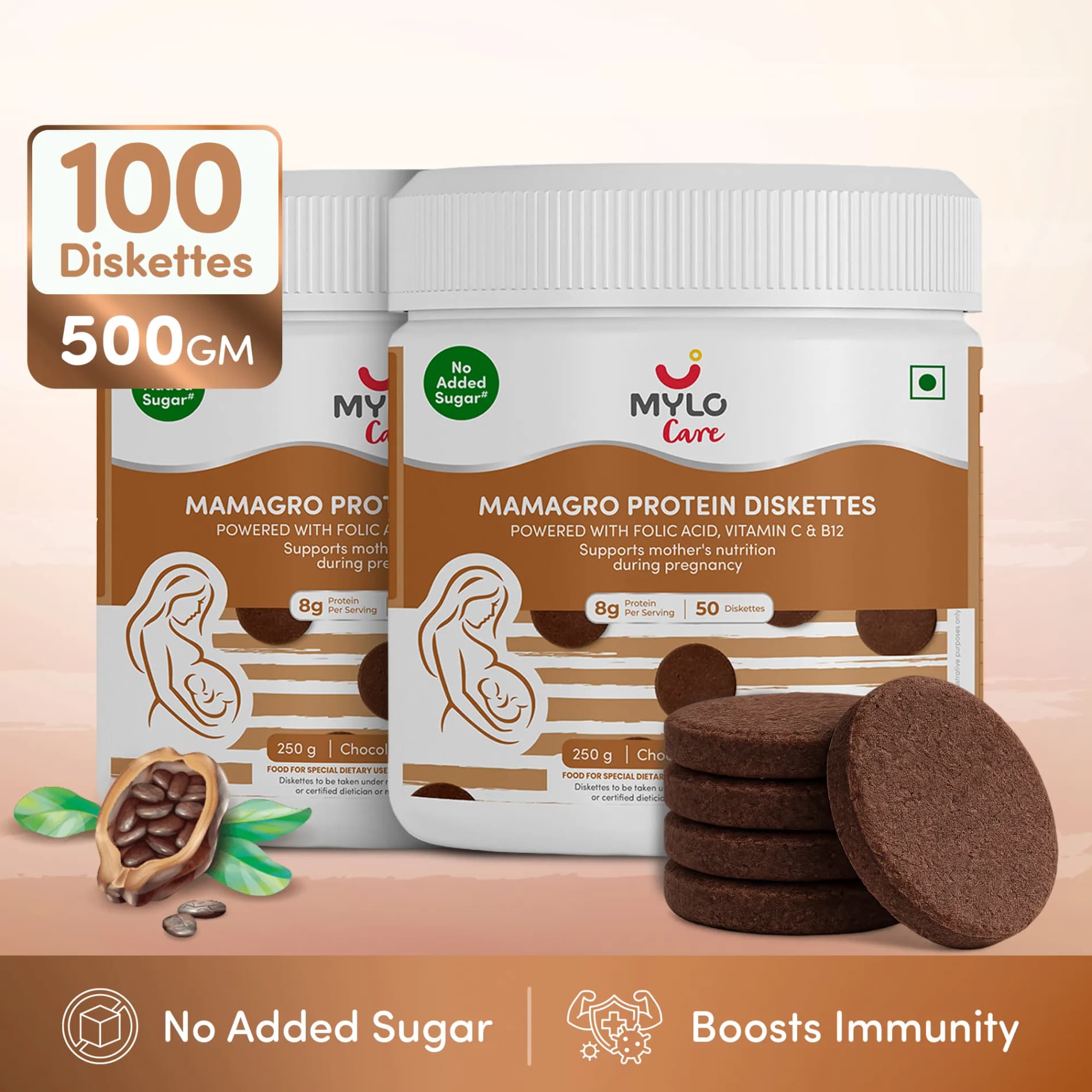 MamaGro™ Protein Diskettes - 500gm Chocolate