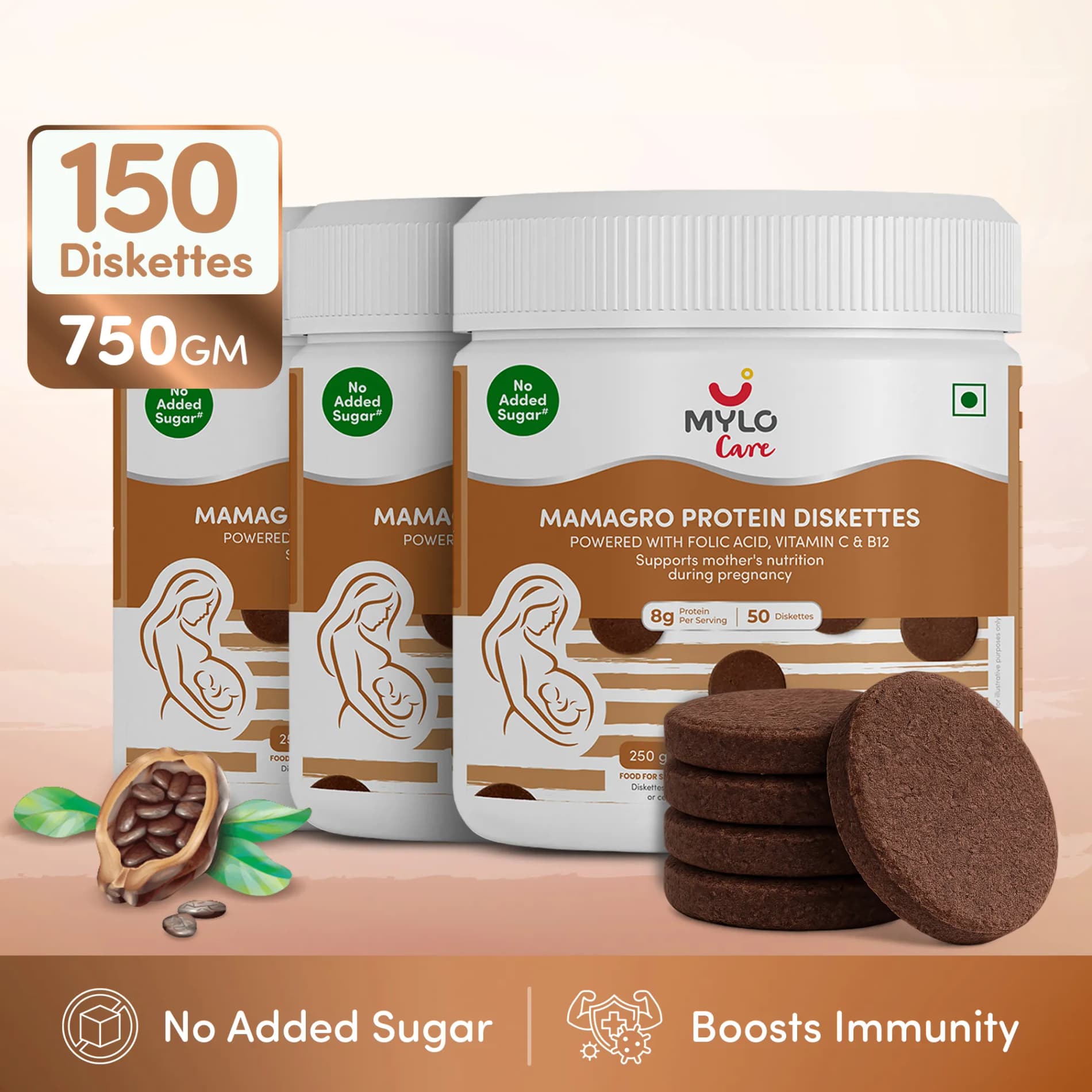 MamaGro™ Protein Diskettes - 750gm Chocolate