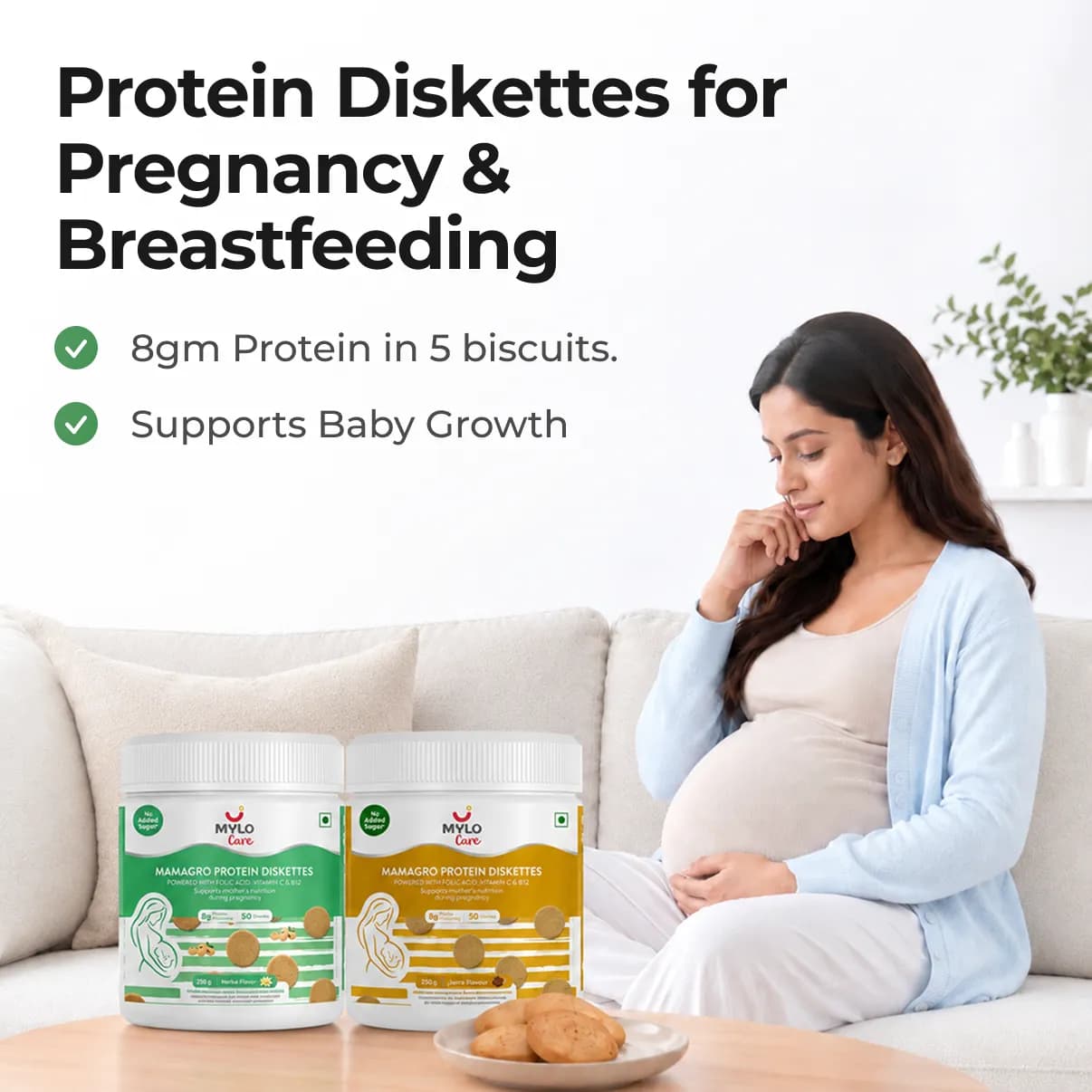 MamaGro™ Protein Diskettes - 500gm (50 Vanilla + 50 Jeera Diskettes)