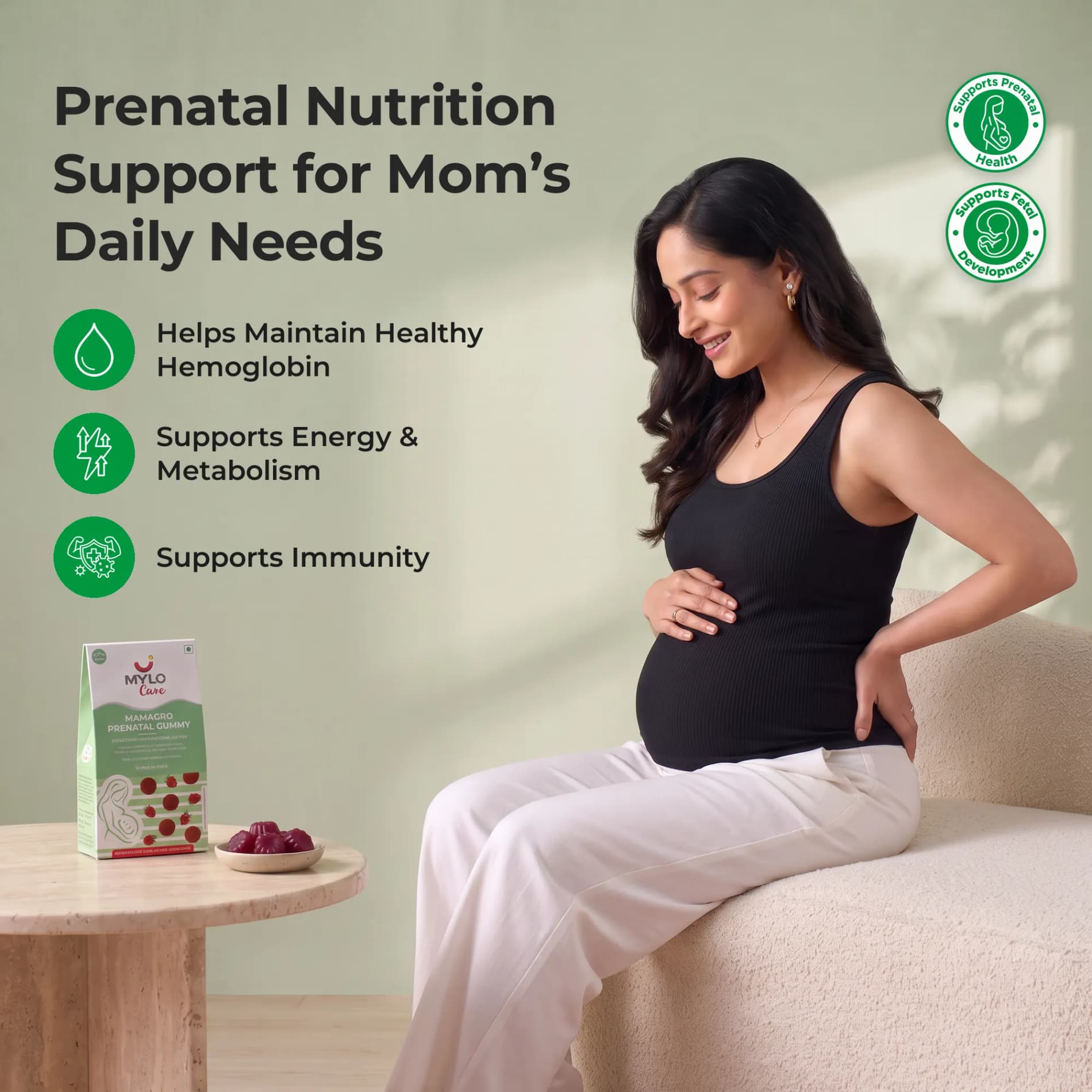  Mylo Care MamaGro Prenatal Gummy - Strawberry Flavour (90 Gummies)