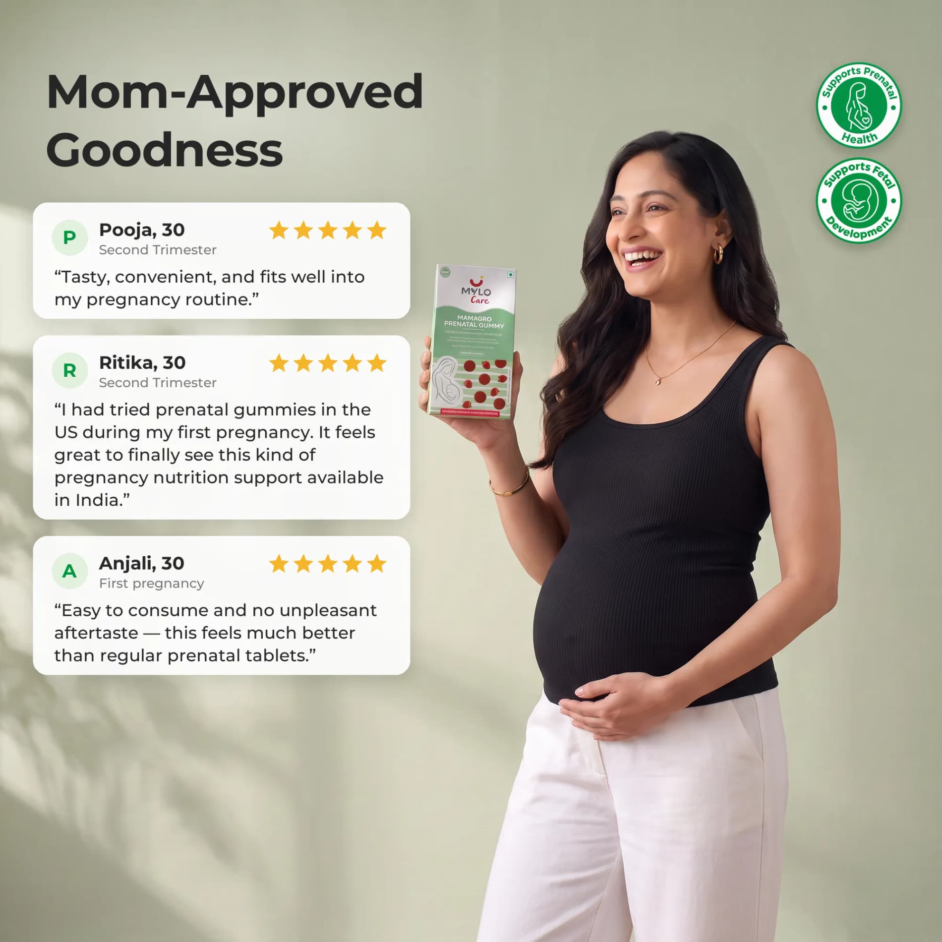  Mylo Care MamaGro Prenatal Gummy - Strawberry Flavour (90 Gummies)
