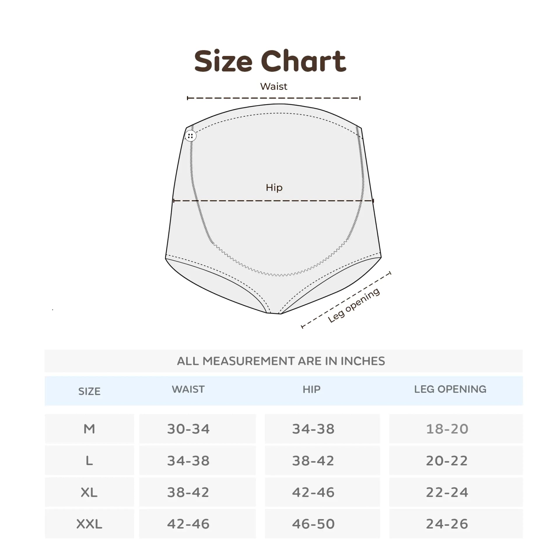 High Waist Maternity/Postpartum Panty - Anti-Microbial with Comfy Adjustable Waistband – Black –M