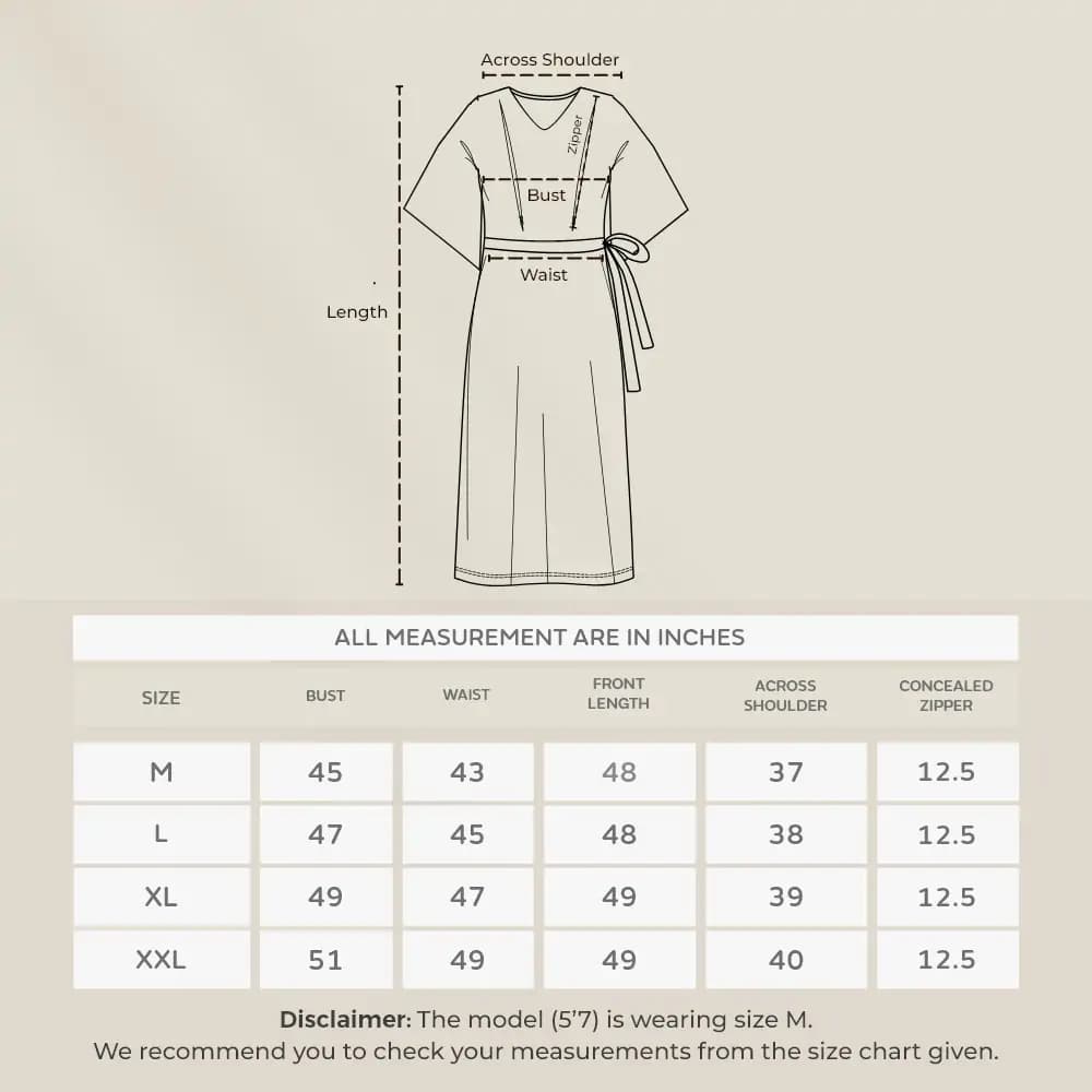 Maternity Dresses For Women with Both Side Zipper For Easy Feeding | Adjustable Belt for Growing Belly | Kaftan Dress | Shibori Print - Navy | XXL