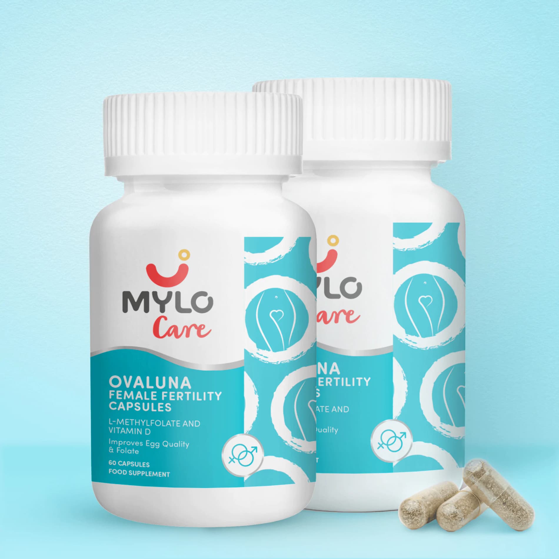 Ovaluna Female Fertility Capsules for Improved Egg Health & Folate