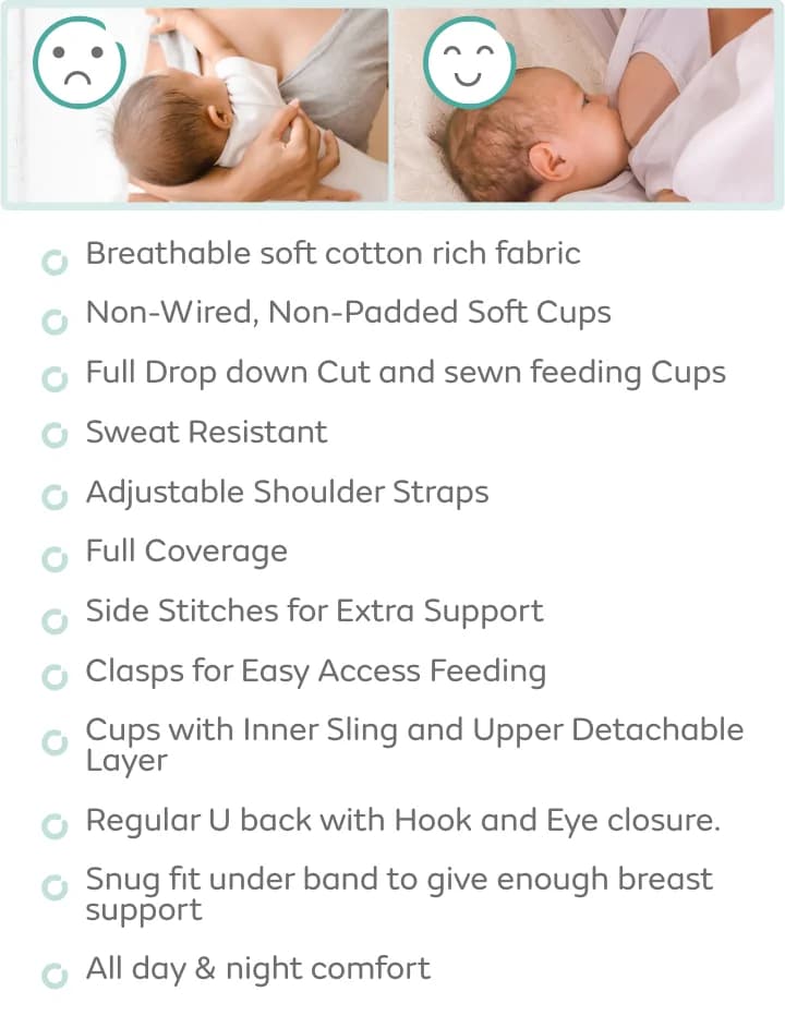 30B- Non-Wired Non-Padded Maternity Bra/Feeding Bra with Free Bra Extender | Supports Growing Breasts | Eases Pumping & Feeding | Magnolia Cream  WHAT IS IT?