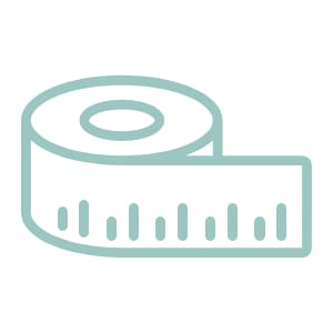 Measure your under bust size with a tape