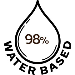 98% water-based 