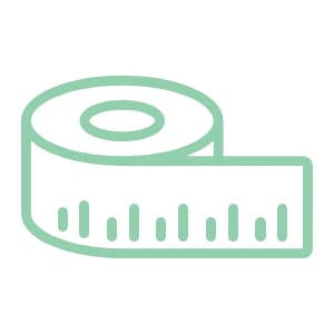 Measure your under bust size with a tape