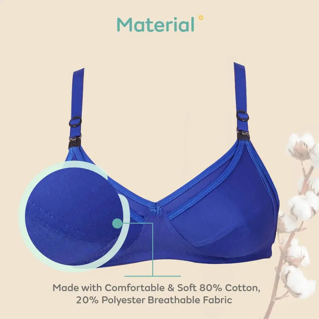 Breathable soft cotton rich fabric