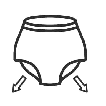 Wide leg openings that help you to easily slide in