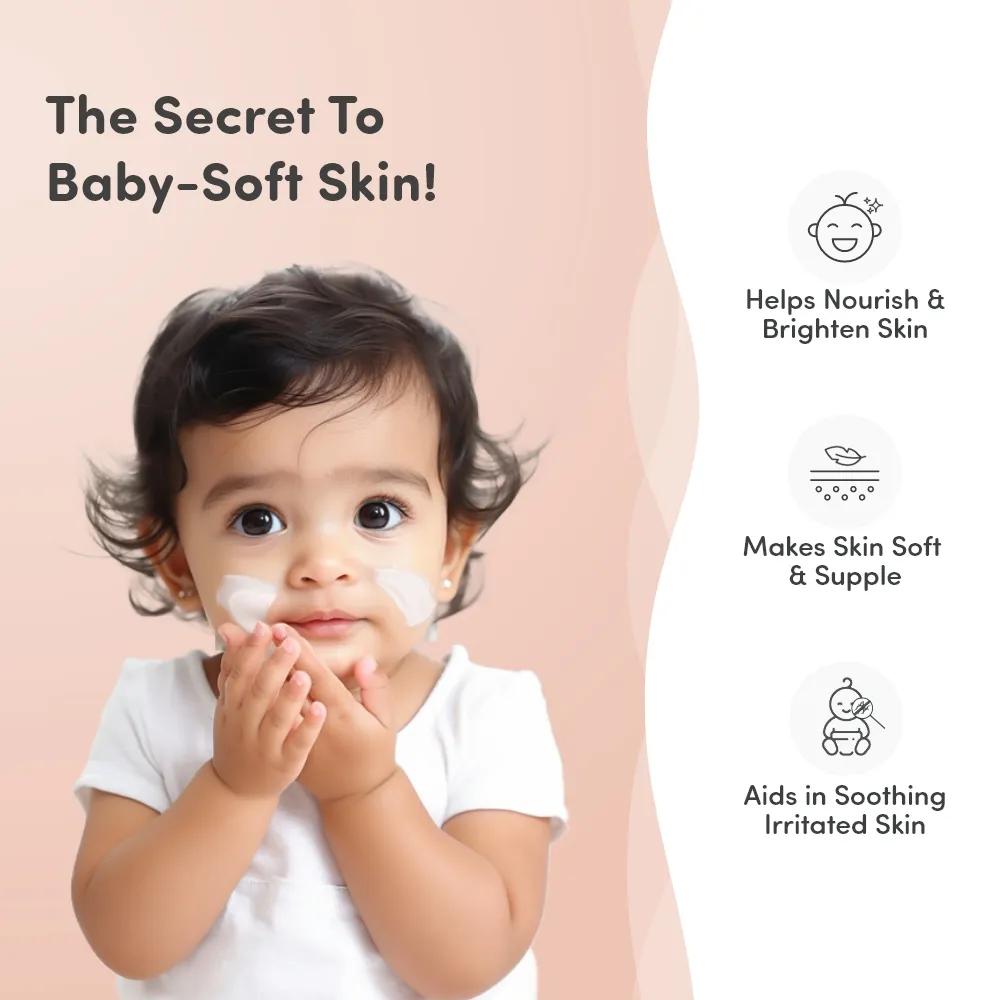 Baby Cream for Face 50 gm | Dermatologically Tested | Made Safe Australia Certified | Nourishes and Brightens Skin | Soothes Skin Irritation