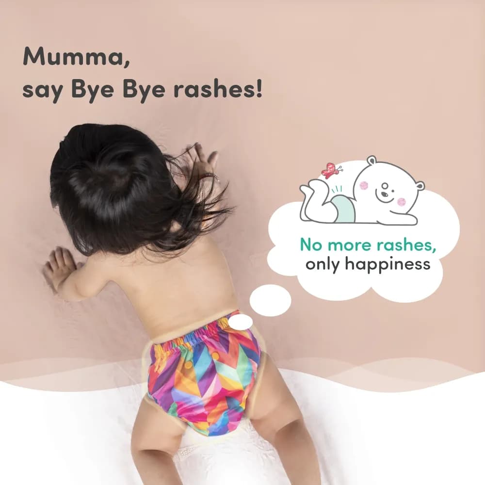 Adjustable & Reusable Cloth Diaper - Twinkle Twinkle & Rainbow - Pack of 2