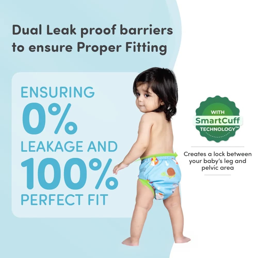 Adjustable & Reusable Cloth Diaper - Rainbow & Pet Love- Pack of 2
