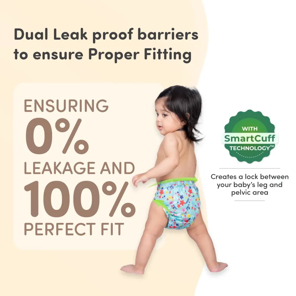 Adjustable & Reusable Cloth Diaper - Floral Spring & Pet Love - Pack of 2