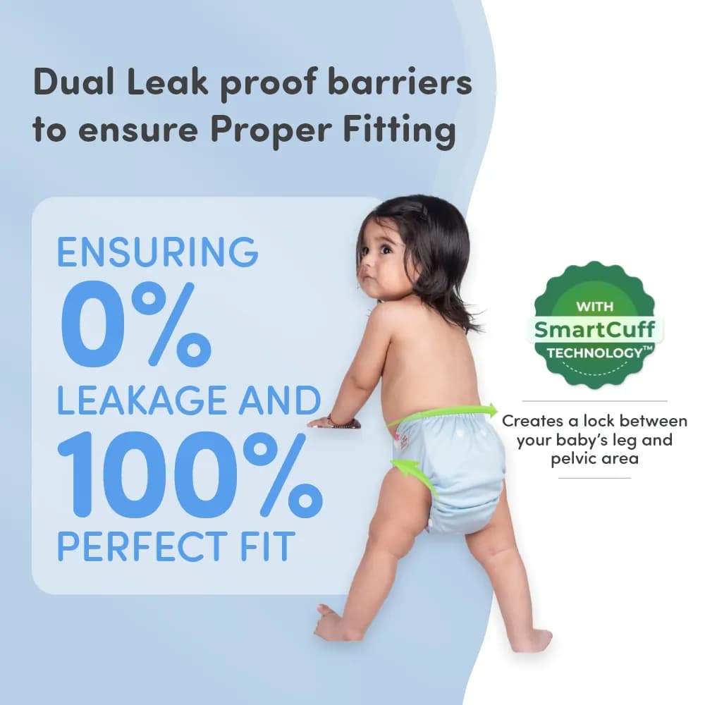 Adjustable Washable & Reusable Cloth Diaper With Dry Feel, Absorbent Insert Pad (3M-3Y) | Oeko-Tex Certified - Blue, Orange & Purple - Pack of 3