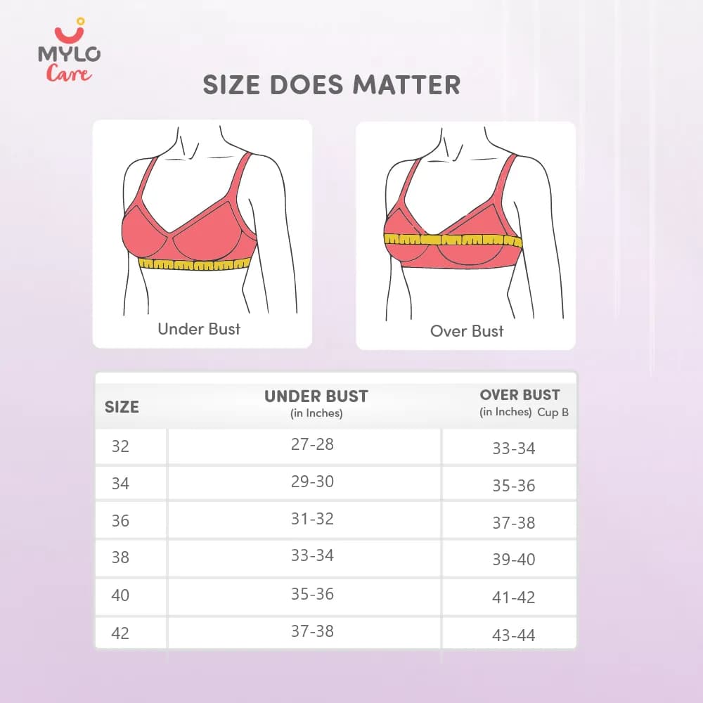 Light Padded Maternity/Nursing Bra with free bra extender- Plum 40B