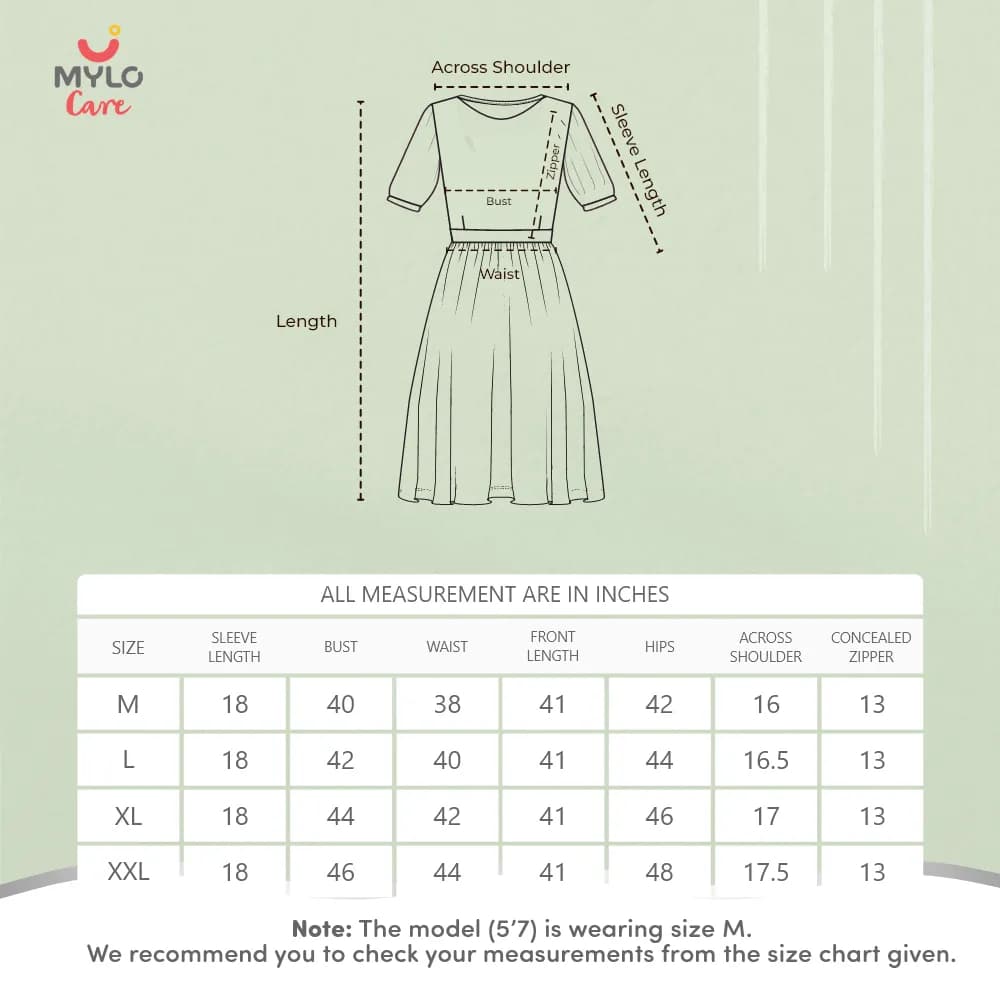 Maternity Dresses For Women with Both Side Zipper For Easy Feeding | Adjustable Belt for Growing Belly | Maxi Dress | Garden Flowers - Teal | XL