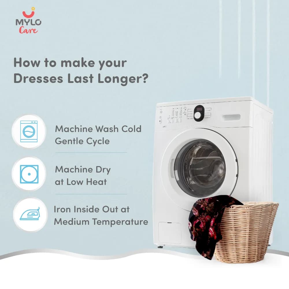 Maternity Dresses For Women with Both Side Zipper For Easy Feeding | Adjustable Belt for Growing Belly | Maxi Dress | Garden Flowers | M