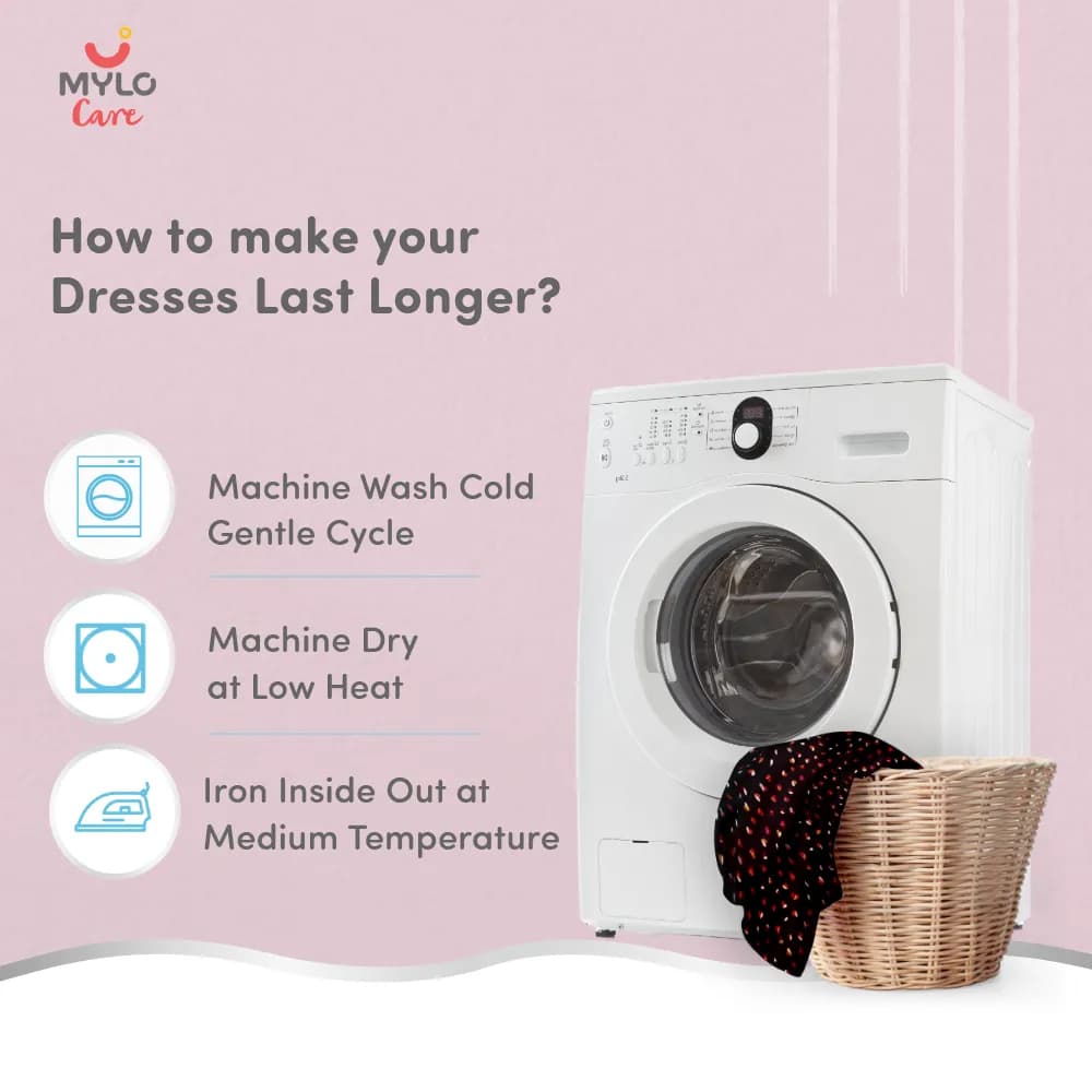 Maternity Dresses For Women with Both Side Zipper For Easy Feeding | Adjustable Belt for Growing Belly | Maxi Dress | Little Hearts - Navy | XXL