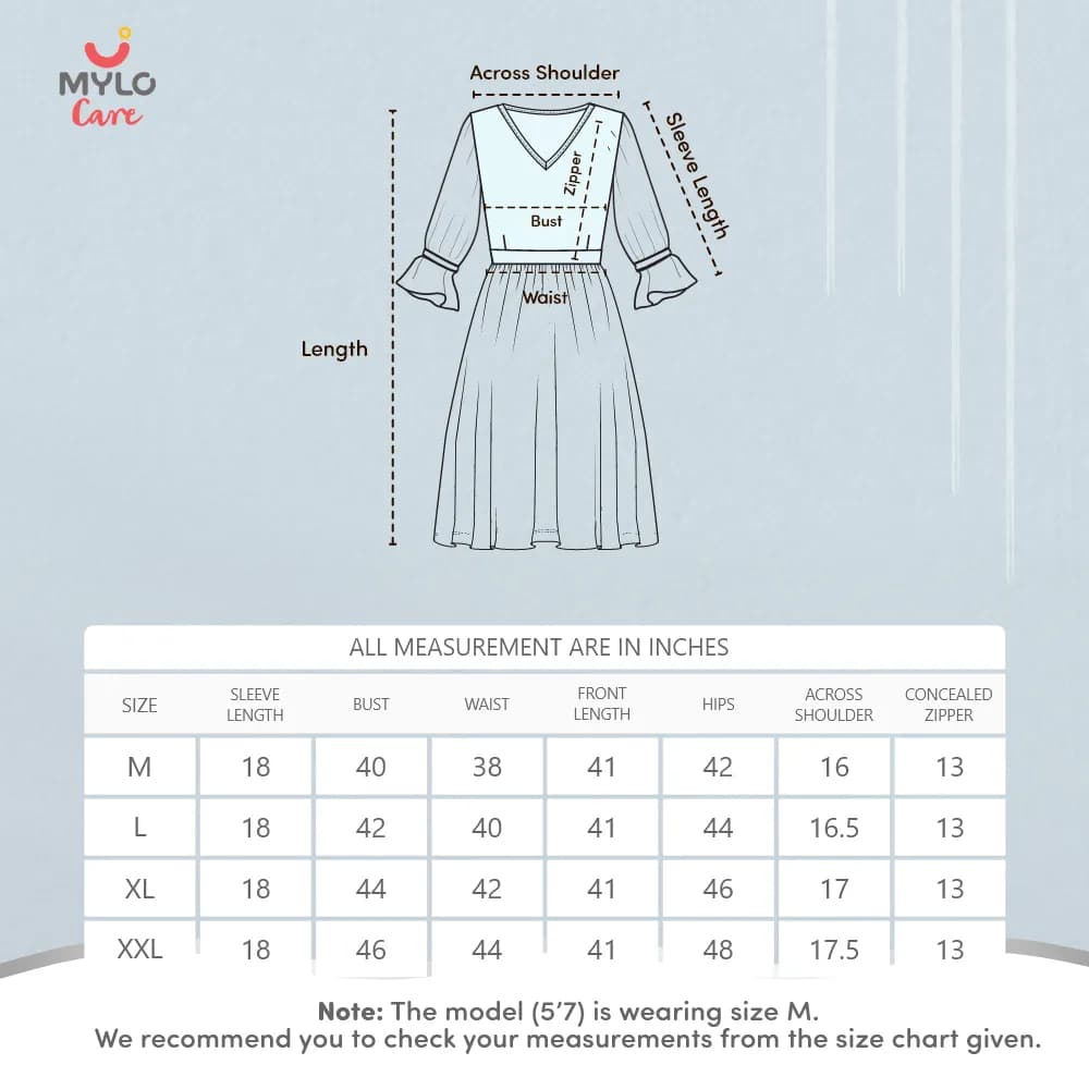 Maternity Dresses For Women with Both Side Zipper For Easy Feeding | Adjustable Belt for Growing Belly | Maxi Nighty Dress | Blue Peony | XXL