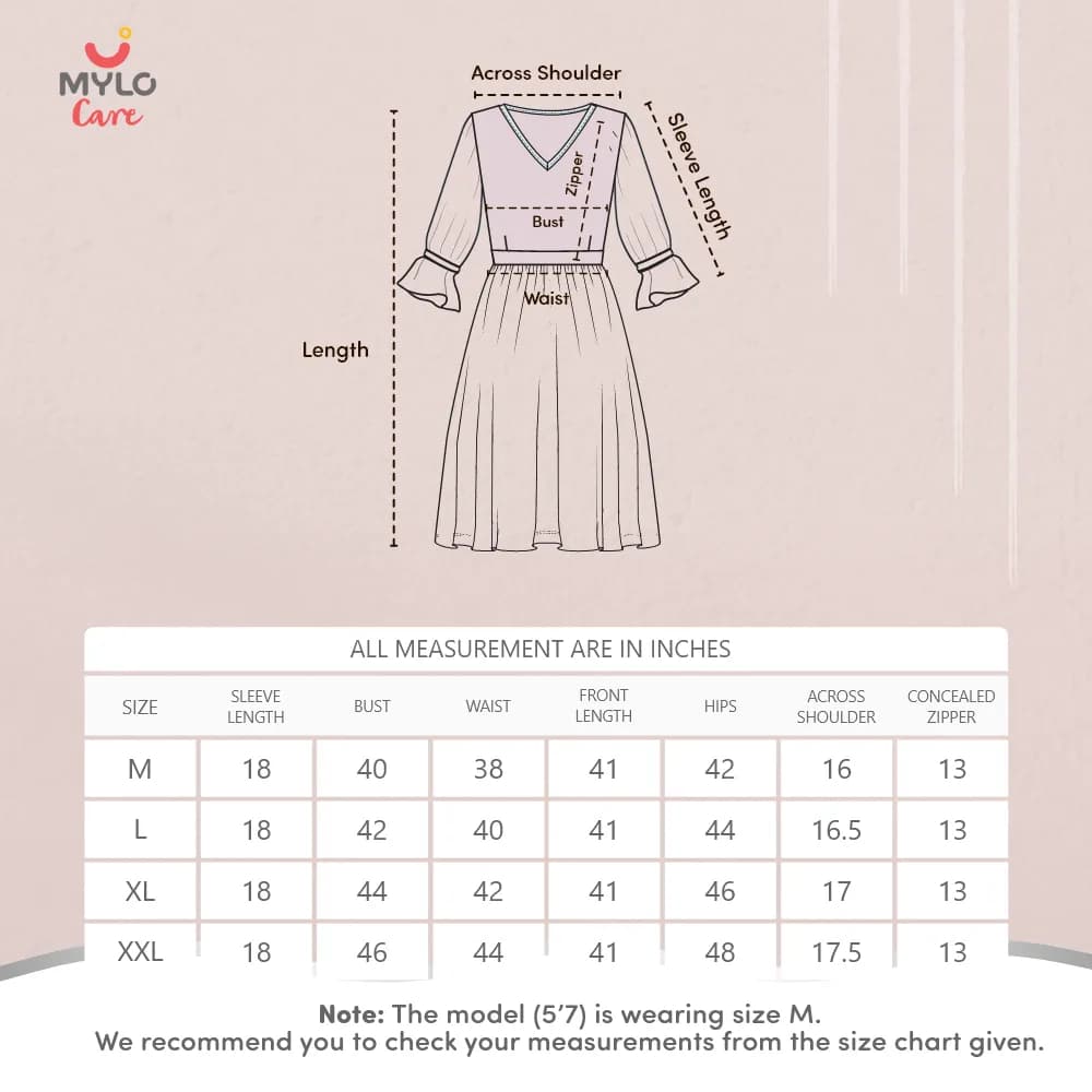 Maternity Dresses For Women with Both Side Zipper For Easy Feeding | Adjustable Belt for Growing Belly | Maxi Nighty Dress | Orange Rose | XXL