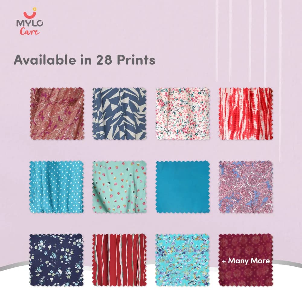 Maternity Dresses For Women with Both Side Zipper For Easy Feeding | Adjustable Belt for Growing Belly | Maxi Nighty Dress | Pink Rose | XL