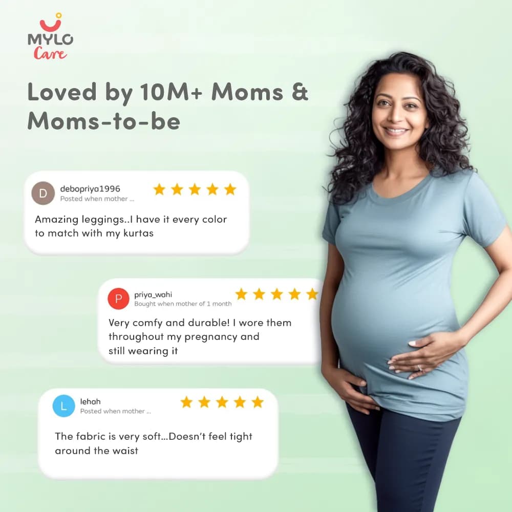 Stretchable Maternity Leggings for Women | Comfortable, Soft & Gentle on the Skin | Ideal for Pre & Post Delivery - Dark Grey - M