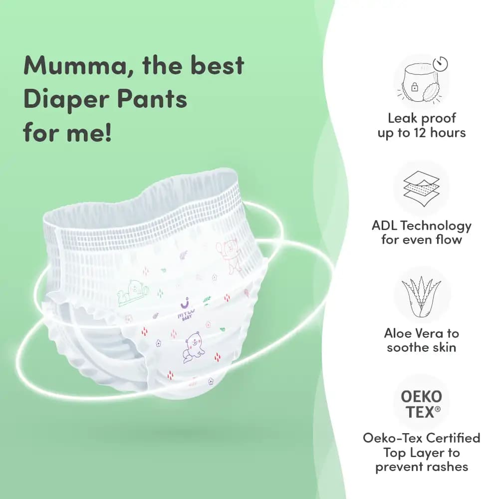 Mylo Baby Diaper Pants Jumbo S Size Pack of 84x2