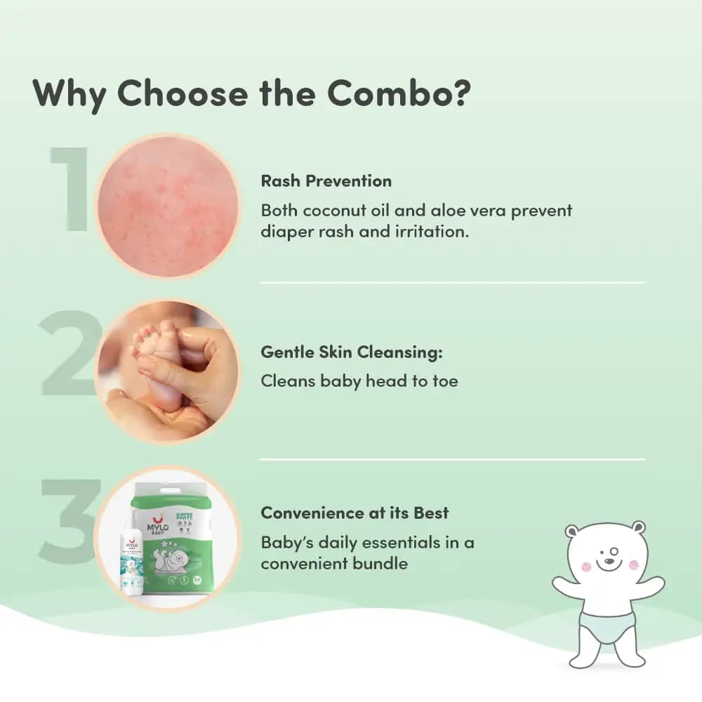 Baby Diaper Pants Small (S) Size 4-8 kgs (Jumbo Pack) + Baby Head to Toe Wash