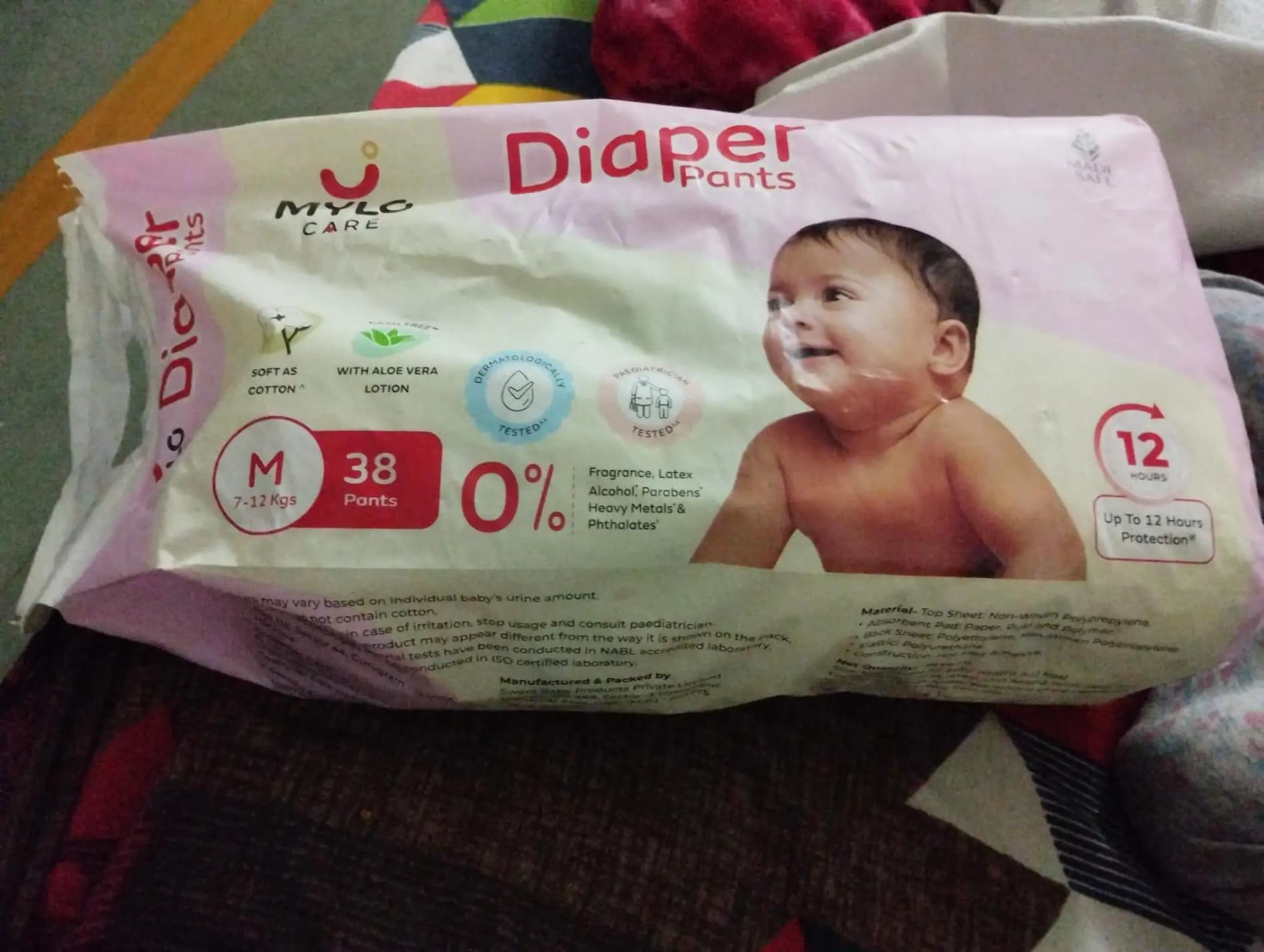Mylo Baby Diaper Pants (S) Size – 12-Hour Leak-Proof Protection for Happy Babies
