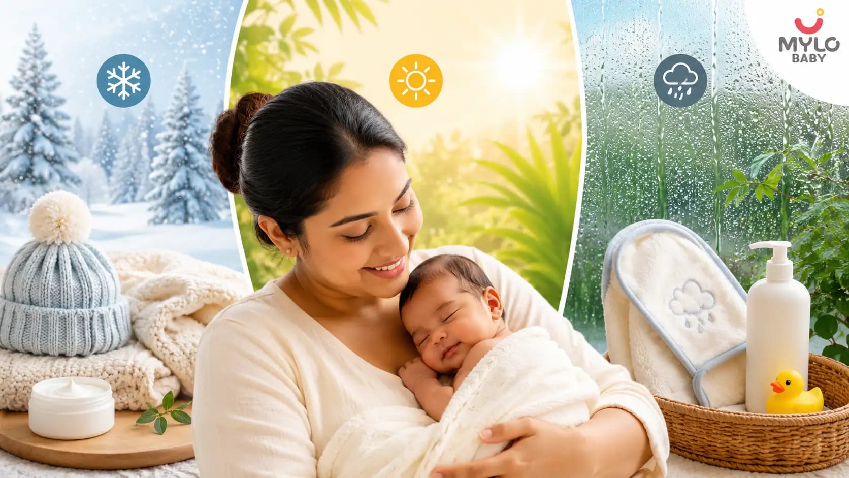 Newborn Skin Care in Every Indian Season: The Winter, Summer and Monsoon Protocol
