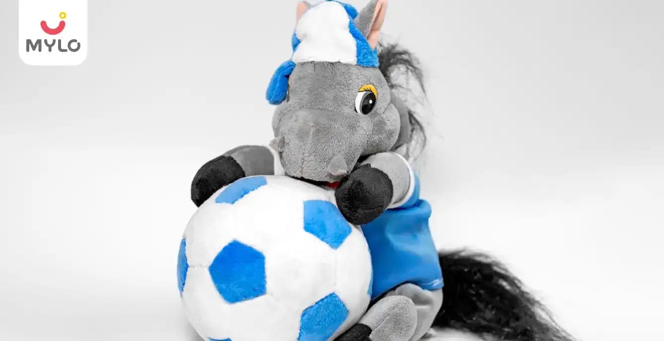 What can your baby learn while playing with a plush ball?