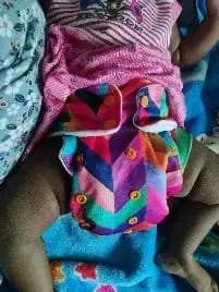 Adjustable Washable & Reusable Cloth Diaper With Dry Feel, Absorbent Insert Pad (3M-3Y) Prevents Rashes - Floral Spring - Pack of 1