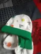 100% Cotton Baby Cap, Mittens, & Booties Set for New Born Baby | Keeps Baby Warm (0-6 Months) - Tiny Toss