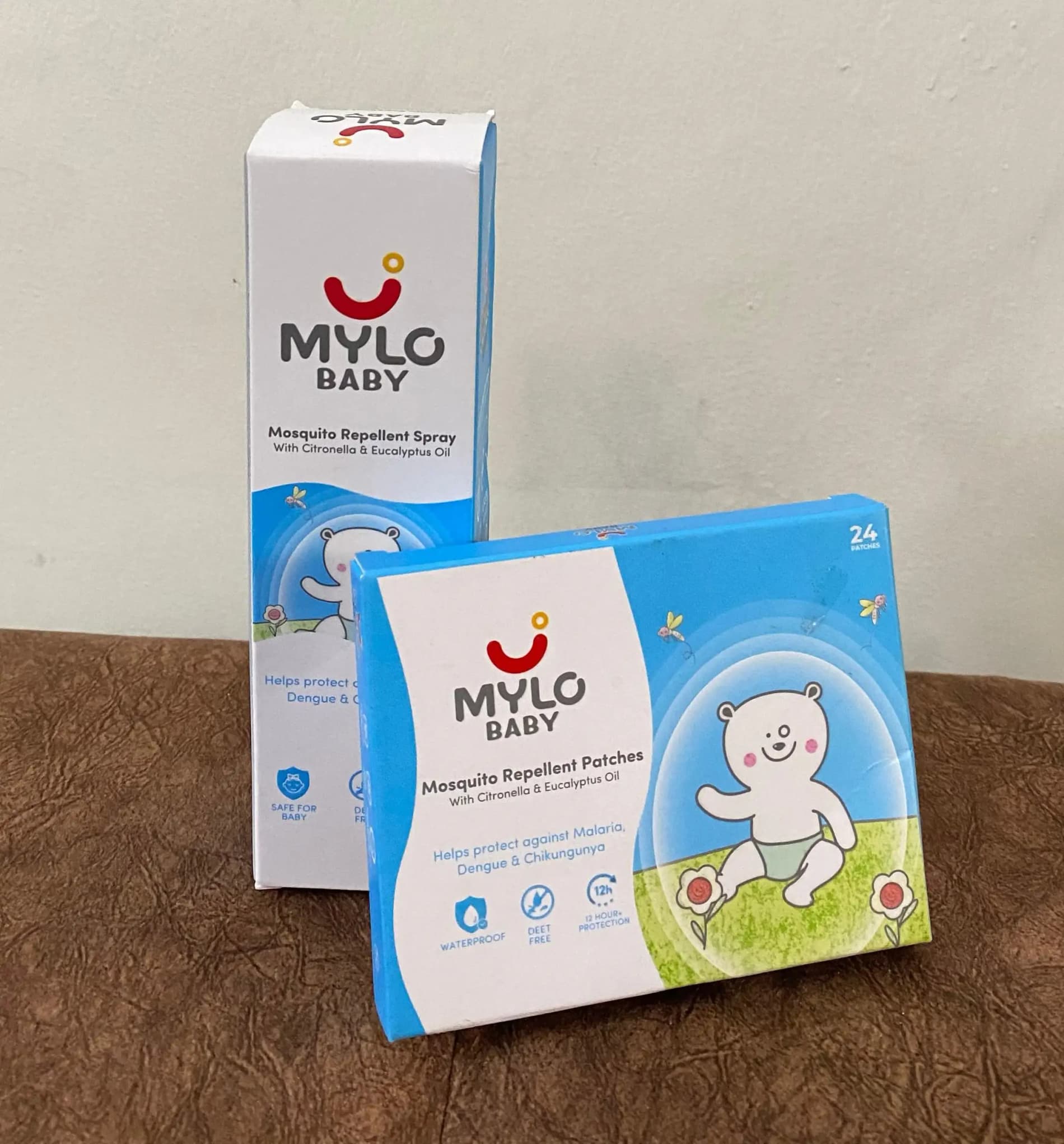 Baby Mosquito Spray (100 ml) & Mosquito Patches for Kids (24 Patches) | 100% Natural Ingredients | Protect Against Dengue, Malaria, Chikungunya | 12 Hour Protection