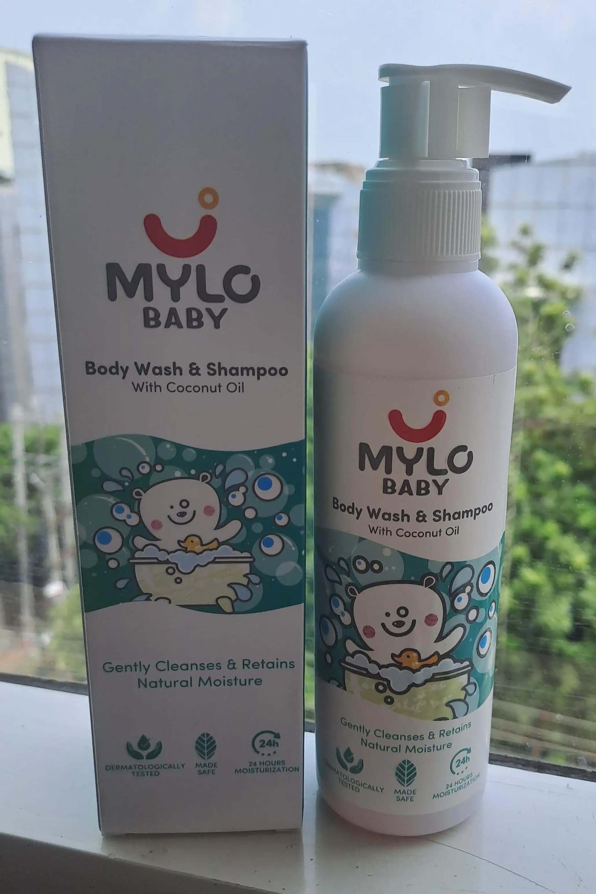 Baby Shampoo and Body Wash | Gentle Cleansing Head-to-Toe | Tear Free Formulation | Retains Natural Moisture | Dermatologically Tested | Made Safe Certified- 200 ml