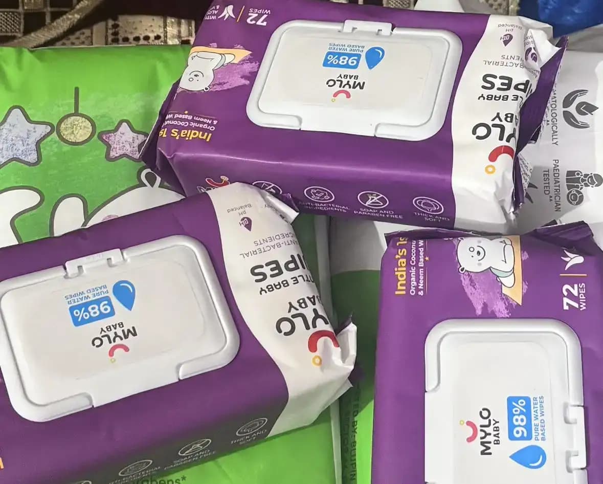 Gentle Baby Wipes (Pack of 2) + 100% Plant-based Premium Wipes (Pack of 1)